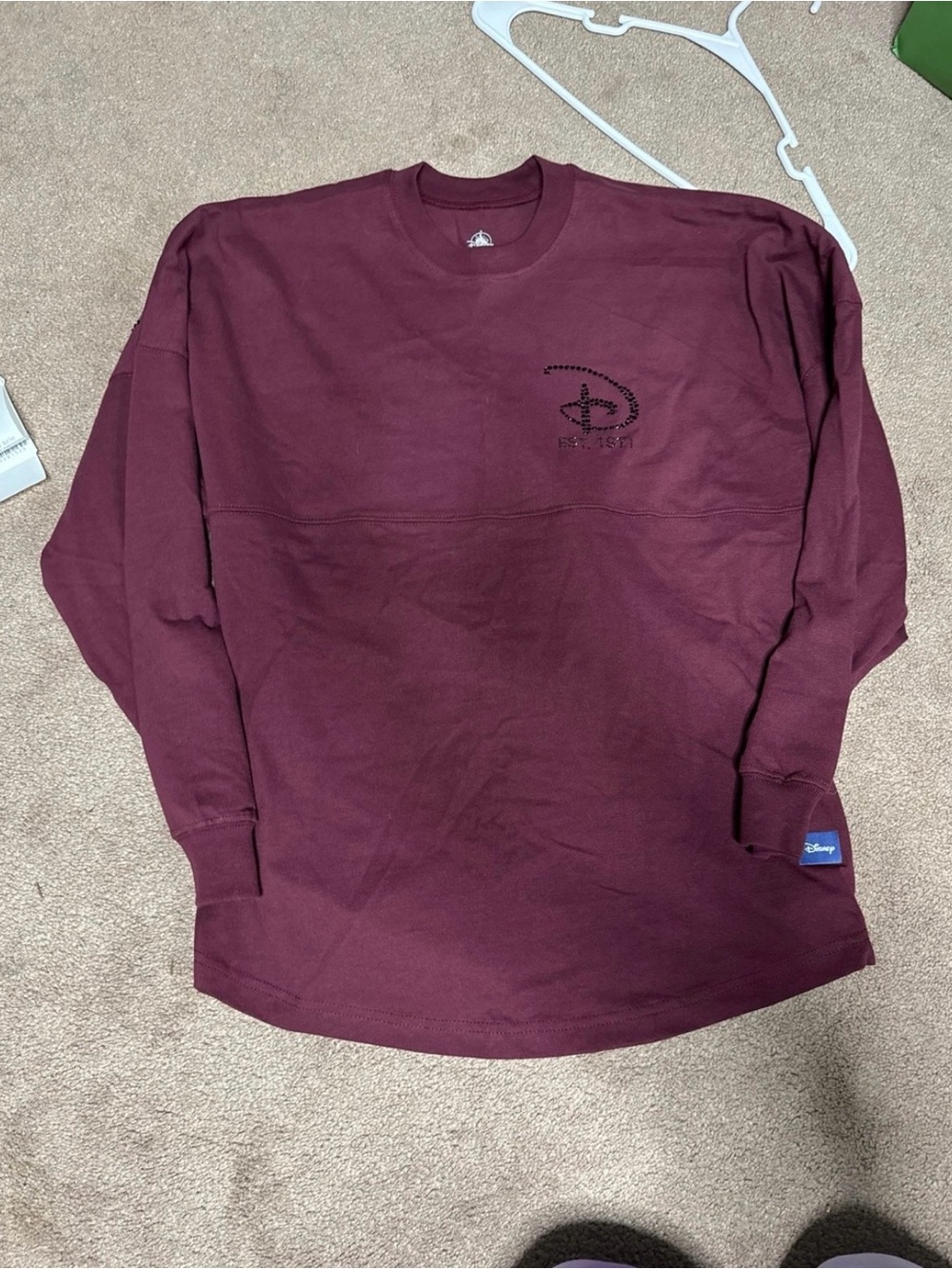 Disney Burgundy Long-Sleeve spirit jersey